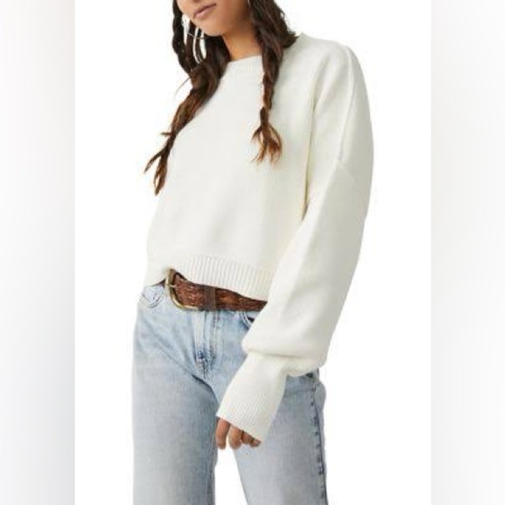 Free People Easy Street Cropped Sweater